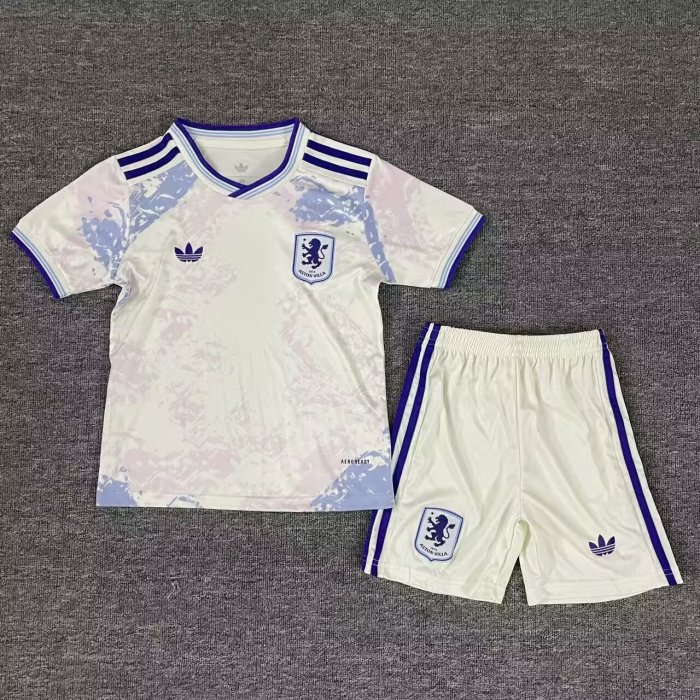 25-26 Aston Villa Third Kids Soccer Jersey 1:1 Thai Quality*空白版