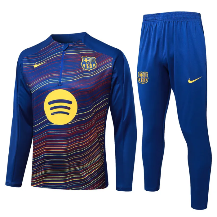 25-26 Barcelona High Quality Half Pull Tracksuit