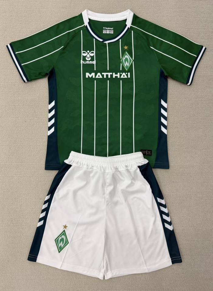 25-26 Werder Bremen Home Kids Soccer Jersey