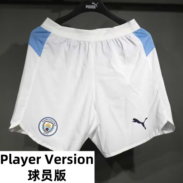 25-26 Manchester City Home Player Version Shorts Pants (High Quality)(球员短裤)