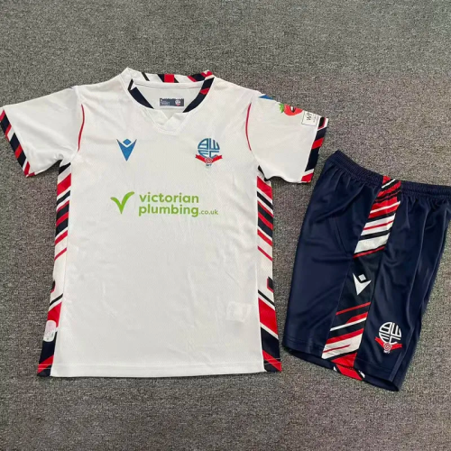 25-26 Bolton Wanderers Home Kids Soccer Jersey