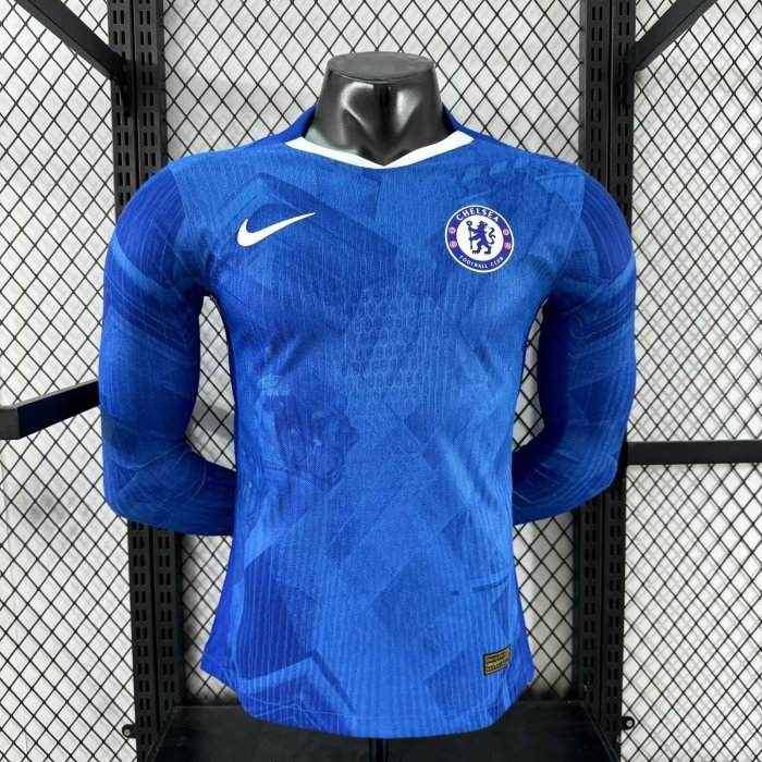 25-26 Chelsea Home Long Sleeve Player Version Soccer Jersey