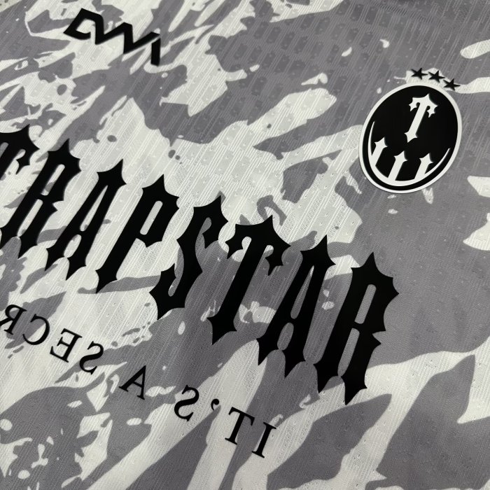 2025 Trapstar Grey White Player Version Trendy Soccer Jersey