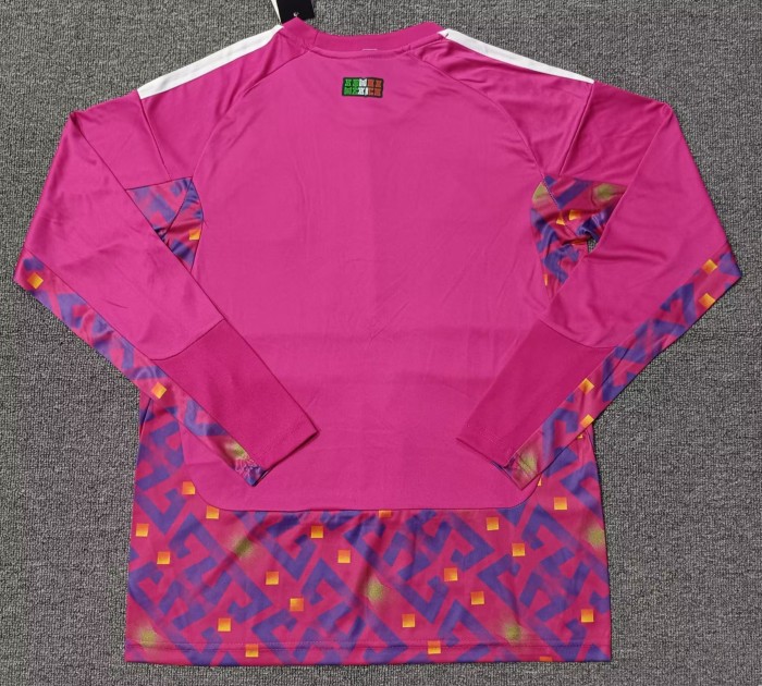 2026 Mexico Pink Red Goalkeeper Long Sleeve Soccer Jersey (长袖)