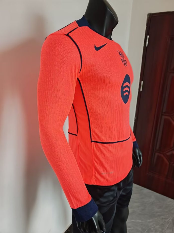 25-26 Barcelona Third Long Sleeve Player Version Soccer Jersey (长袖球员)