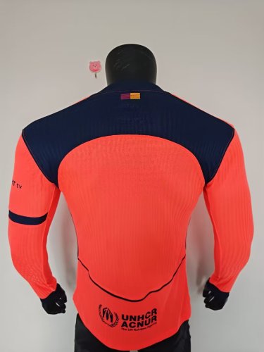 25-26 Barcelona Third Long Sleeve Player Version Soccer Jersey (长袖球员)