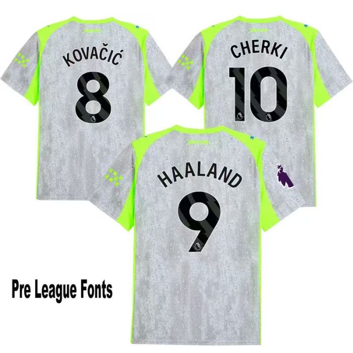 25-26 Manchester City Third Long Sleeve Fans Soccer Jersey