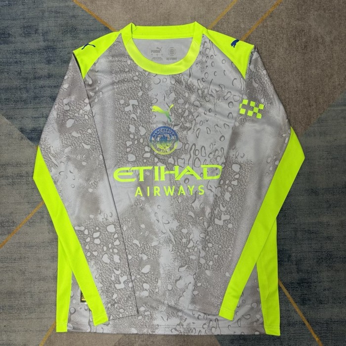 25-26 Manchester City Third Long Sleeve Fans Soccer Jersey