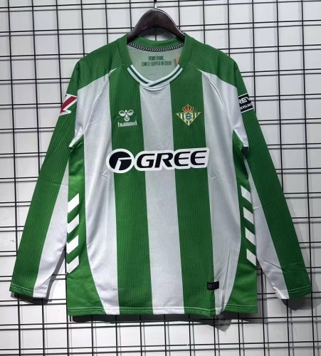 25-26 Real Betis Home Long Sleeve Fans Soccer Jersey