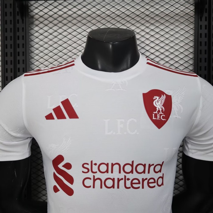 25-26 Liverpool White Special Edition Player Version Soccer Jersey