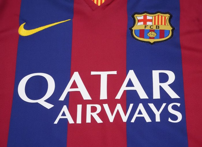 2014-2015 Barcelona Home Long sleeves Retro Kids Soccer Jersey