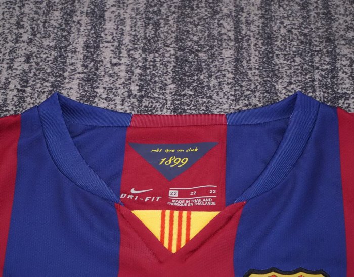 2014-2015 Barcelona Home Long sleeves Retro Kids Soccer Jersey