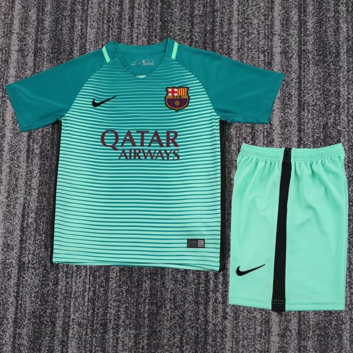 2016-2017 Barcelona Third Retro Kids Soccer Jersey