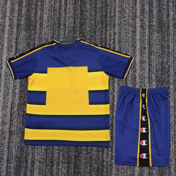 2001-2002 Parma Home Retro Kids Soccer Jersey