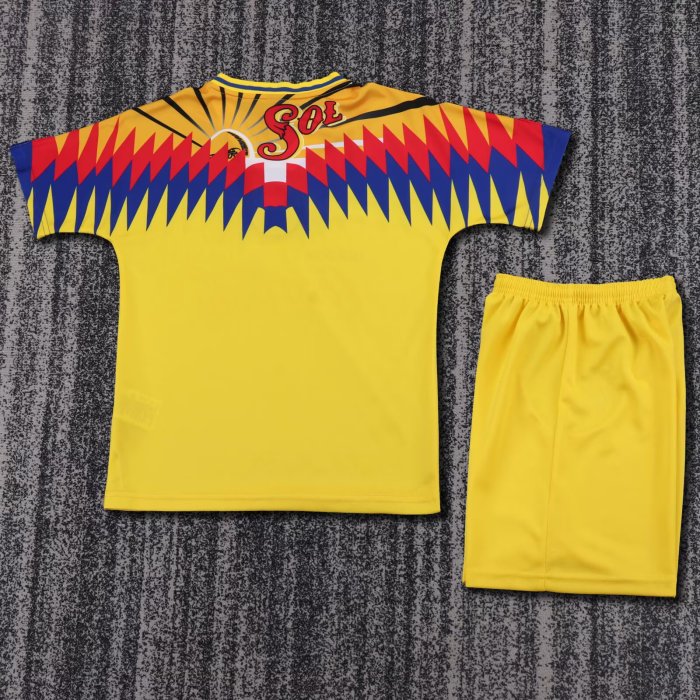 1995 Club America Home Retro Kids Soccer Jersey
