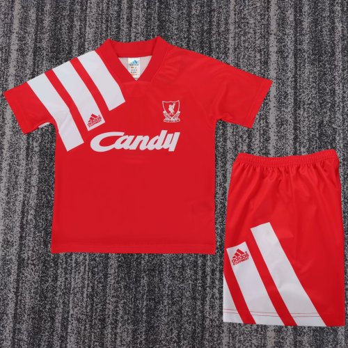 1991-1992 Liverpool Home Retro Kids Soccer Jersey
