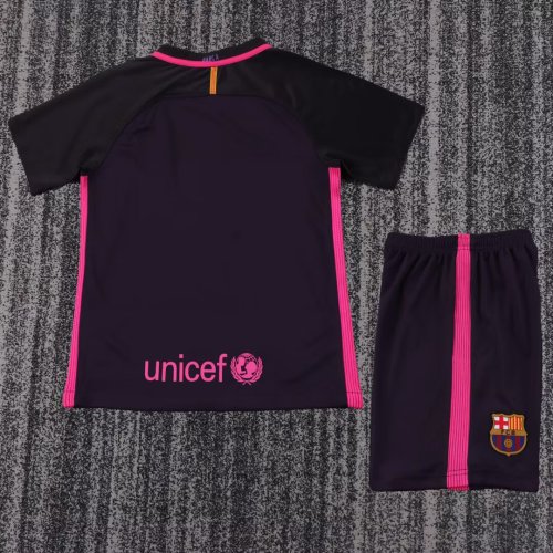 2016-2017 Barcelona Away Retro Kids Soccer Jersey