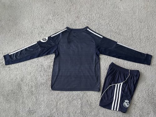 25-26 Real Madrid Away Long Sleeve Kids Soccer Jersey (长袖)