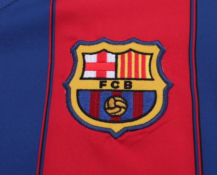 2003 Barcelona Home Retro Kids Soccer Jersey