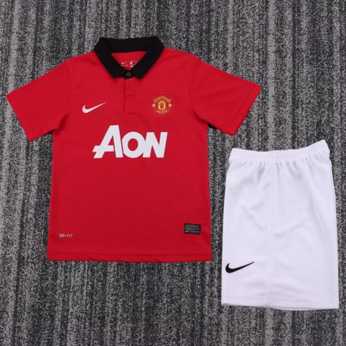 2013-2014 Manchester United Home Retro Kids Soccer Jersey