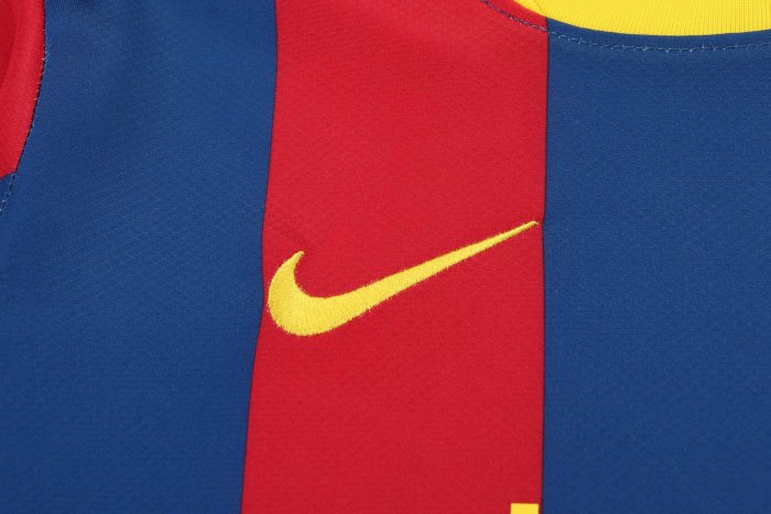 2010-2011 Barcelona Home Long sleeves Retro Kids Soccer Jersey
