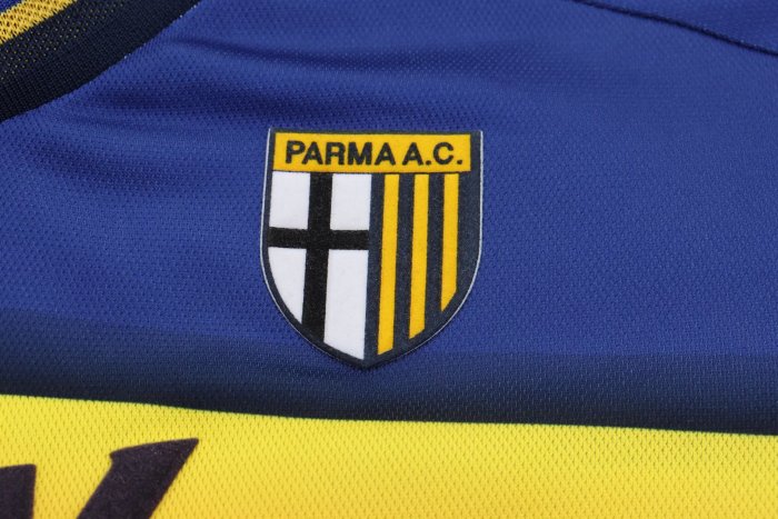 2001-2002 Parma Home Retro Kids Soccer Jersey