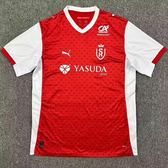 25-26 Stade Reims Home Fans Soccer Jersey
