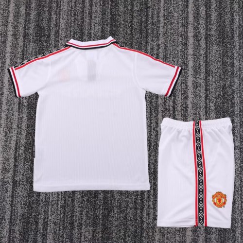 1998-1999 Manchester United Retro Kids Soccer Jersey