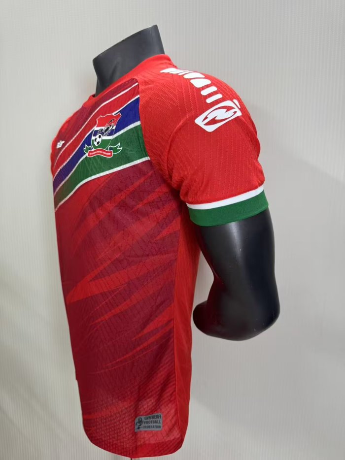 25-26 Gambia Red Special Edition Player Version Soccer Jersey