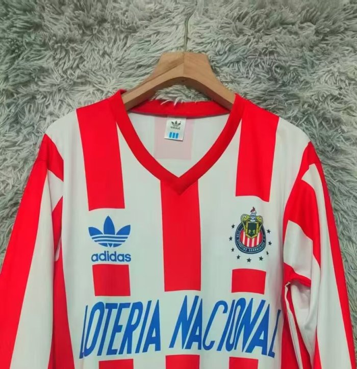 1991-1992 Chivas Home Long Sleeve Retro Soccer Jersey