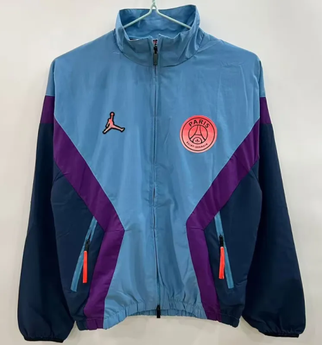 25-26 Paris Saint-Germain Jordan Light blue Windbreaker