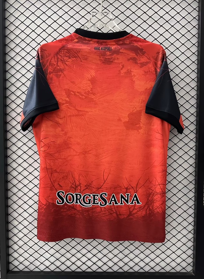 25-26 Napoli Orange Halloween Fans Soccer Jersey