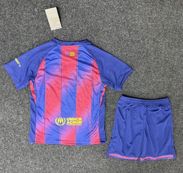 25-26 Barcelona Home Special Edition Kids Soccer Jersey