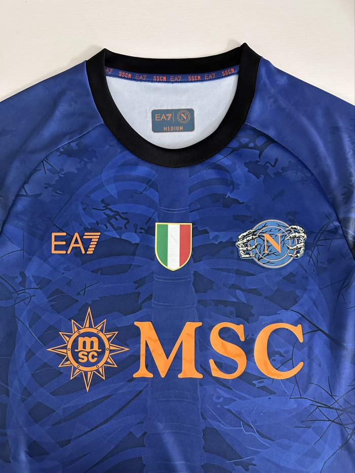 25-26 Napoli Blue Halloween Fans Soccer Jersey