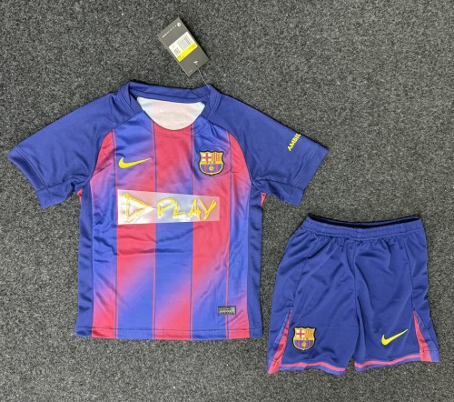 25-26 Barcelona Home Special Edition Kids Soccer Jersey