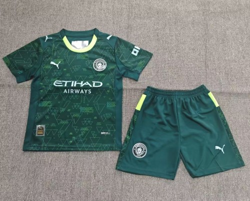 25-26 Manchester City Fourth Kids Soccer Jersey
