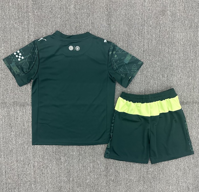 25-26 Manchester City Fourth Kids Soccer Jersey