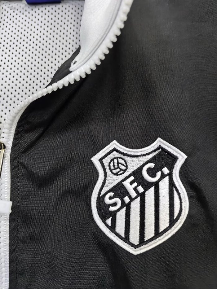 25-26 Santos FC Black Windbreaker