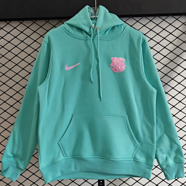 25-26 Barcelona Light green Hoody 浅绿色(加绒)粉标