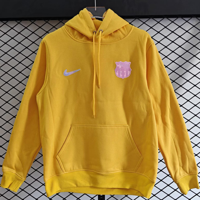 25-26 Barcelona Yellow Hoody 黄色(加绒)粉标