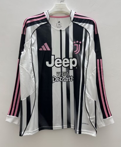 25-26 Juventus Home Long sleeves Fans Soccer Jersey（长袖）