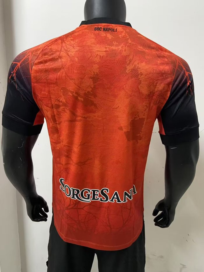 25-26 Napoli Orange Halloween Player Version Soccer Jersey