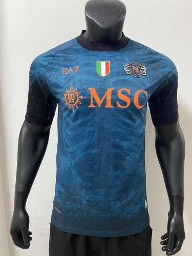 25-26 Napoli Blue Halloween Player Version Soccer Jersey
