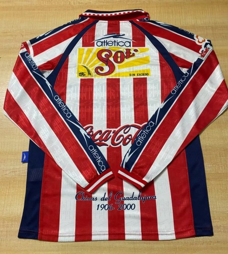 1999-2000 Chivas Home Long Sleeve Retro Soccer Jersey