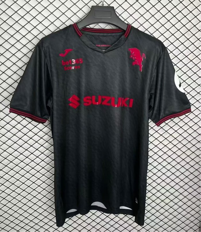 25-26 Torino Black Commemorative Edition Fans Soccer Jersey