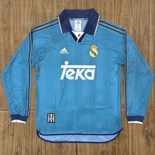 1999-2000 Real Madrid Third Long Sleeve Retro Soccer Jersey