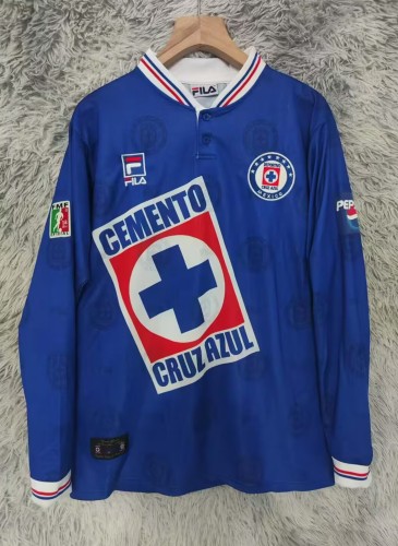 1998 Cruz Azul Home Long Sleeve Retro Soccer Jersey