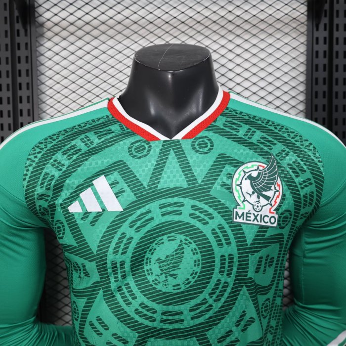 25-26 Mexico Home Long sleeves Player Version Soccer Jersey