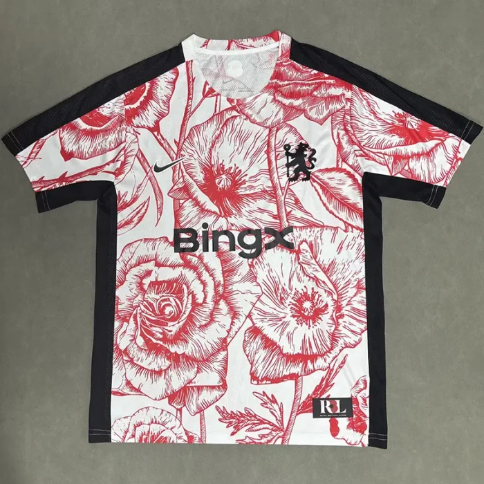 25-26 Chelsea Pink Red Training shirts