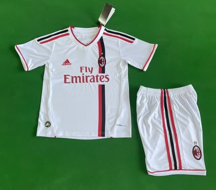 2011-2012 AC Milan Away Retro Kids Soccer Jersey